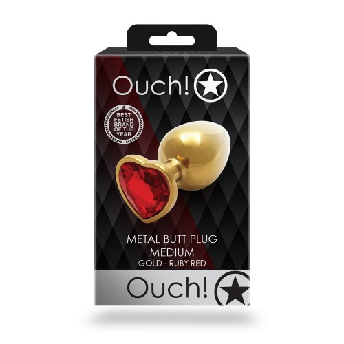 Ouch! Heart Gem Medium Butt Plug