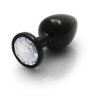 Plug Anal Redondo con Joyas Mediano Gunmetal/Diamond de Ouch!