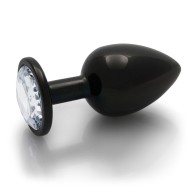 Butt Plug Grande con Diamante en Gunmetal