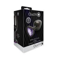 Plug Anal Grande Ouch! Gemas en Forma de Corazón para Placer Único