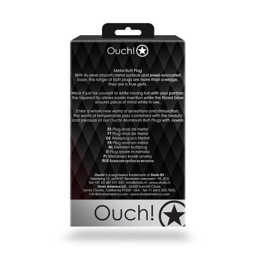 Plug Anal Grande Ouch! Gemas en Forma de Corazón para Placer Único