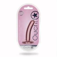 Ouch Smooth Silicone 5 in G-Spot Dildo - Rose Gold