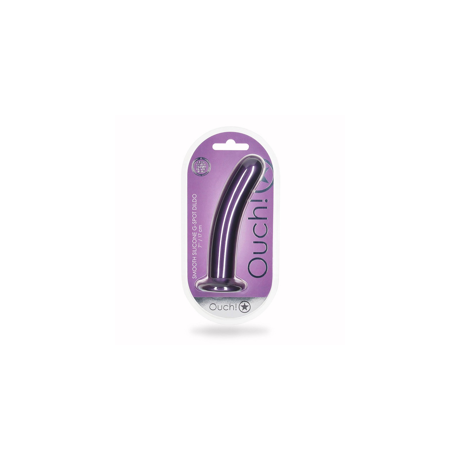 Ouch 7 in G-Spot Dildo Metallic Purple