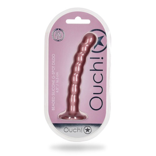 Ouch! Beaded G-Spot Dildo Rose Gold