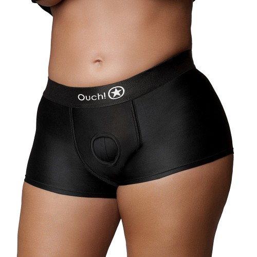 Boxer Strap-on Vibrante Ouch! Negro