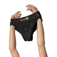 Ouch Vibrating Strap-on Hipster Black M/L