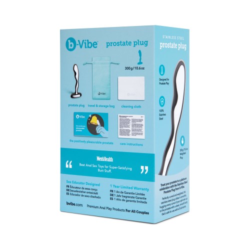 Plug Prostático de Acero Inoxidable b-Vibe para el Máximo Placer