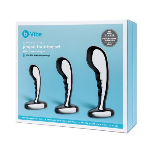 Set de Entrenamiento de Plugs P-Spot de Acero Inoxidable b-Vibe