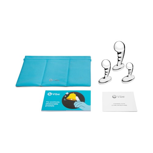 b-Vibe Stainless Steel P-Spot Plug Training Set