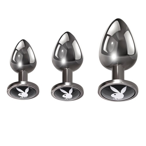 Set de 3 Plug Anal Metálico Playboy Pleasure