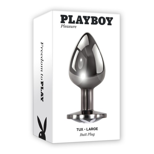 Plug Anal Metálico Grande Playboy Tux