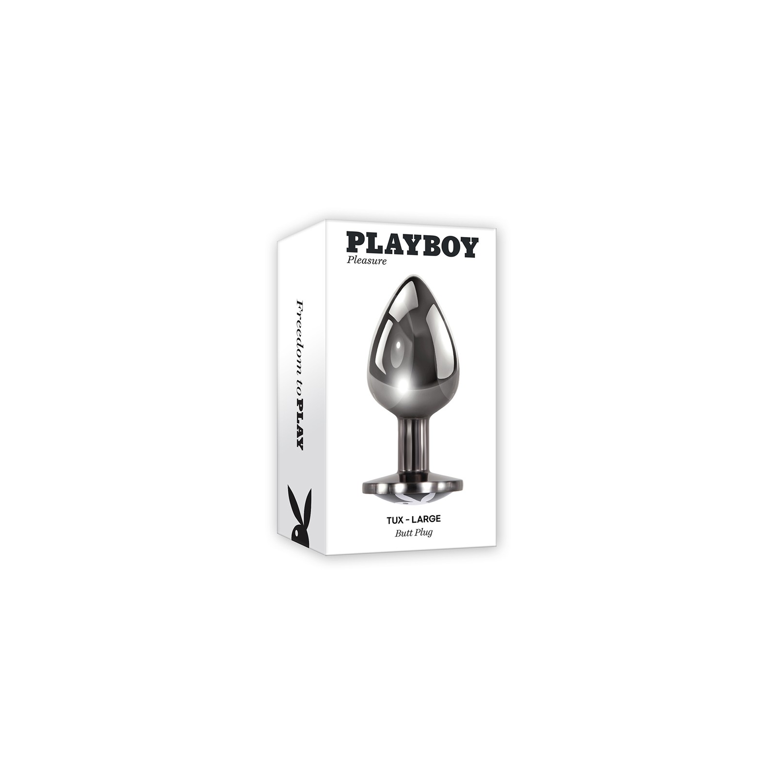 Plug Anal Metálico Grande Playboy Tux