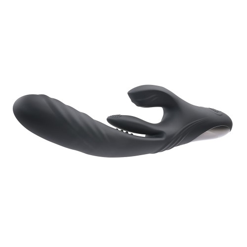 Vibrador Dual Estimulación Rapid Rabbit Playboy en Negro