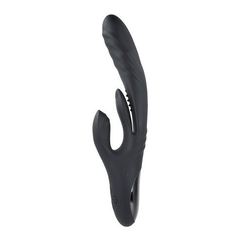 Vibrador Dual Estimulación Rapid Rabbit Playboy en Negro