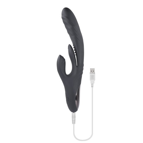 Playboy Rapid Rabbit Dual Stimulation Vibrator Black