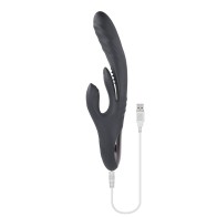 Vibrador Dual Estimulación Rapid Rabbit Playboy en Negro