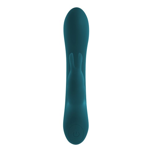 Vibrador de Silicona Lil Rabbit de Estimulación Dual Verde Profundo