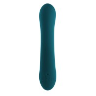 Vibrador de Silicona Lil Rabbit de Estimulación Dual Verde Profundo