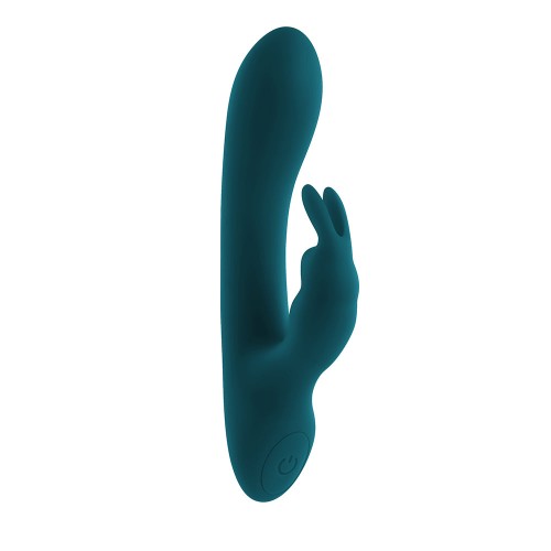 Vibrador de Silicona Lil Rabbit de Estimulación Dual Verde Profundo