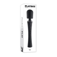 Playboy Royal Rechargeable Silicone Wand Vibrator in Black