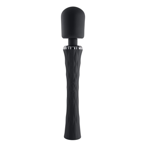 Playboy Royal Rechargeable Silicone Wand Vibrator in Black