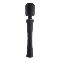 Vibrador Wand Recargable de Silicona Playboy Royal en Negro