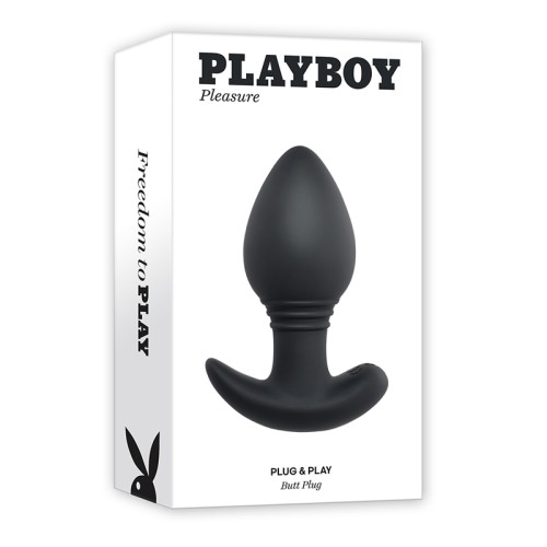 Plug Anal Vibrante con Control Remoto Recargable Playboy Azul Marino