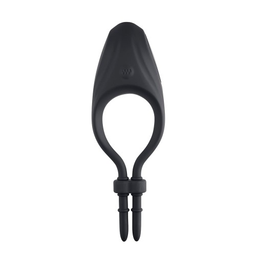 Cinta Cockring Vibrador de Silicona Zero Tolerance - Negro