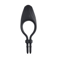 Cinta Cockring Vibrador de Silicona Zero Tolerance - Negro