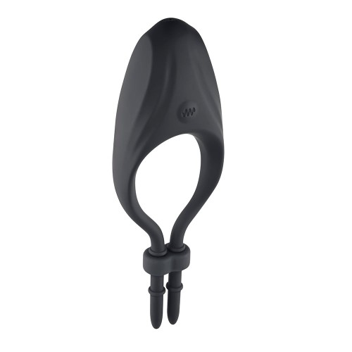 Cinta Cockring Vibrador de Silicona Zero Tolerance - Negro