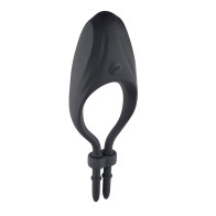 Cinta Cockring Vibrador de Silicona Zero Tolerance - Negro