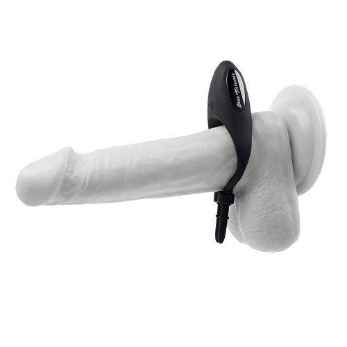 Cinta Cockring Vibrador de Silicona Zero Tolerance - Negro