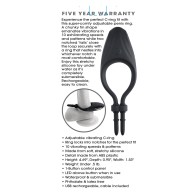 Cinta Cockring Vibrador de Silicona Zero Tolerance - Negro