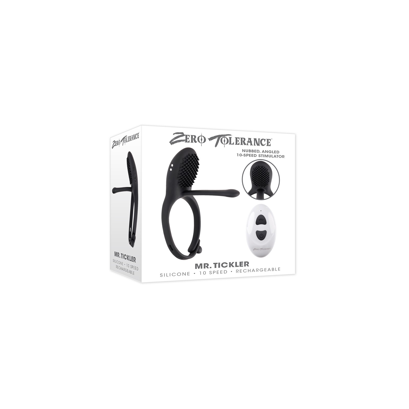 Zero Tolerance Mr. Tickler Rechargeable Remote Controlled C-ring Black