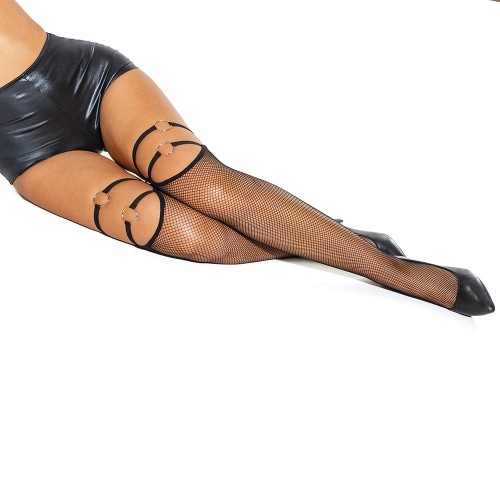 Coquette Fishnet Thigh Strap Stockings