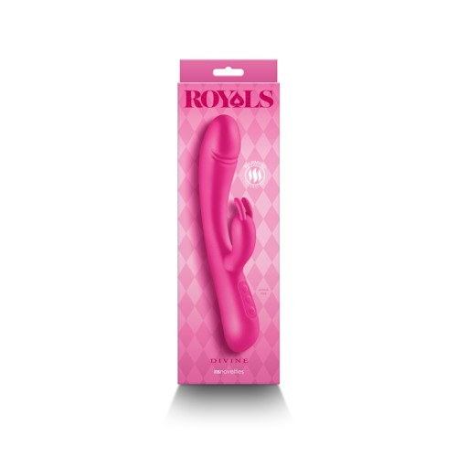 Vibrador Conejito Cálido Divino Royals Rosa Metálico