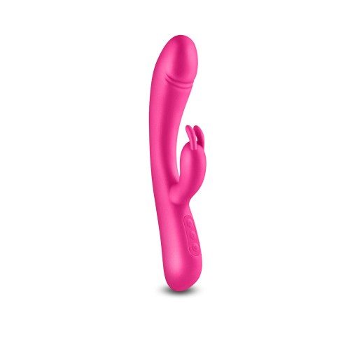 Vibrador Conejito Cálido Divino Royals Rosa Metálico