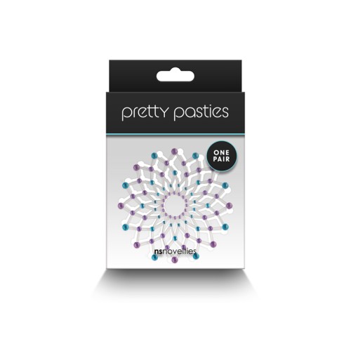 Pretty Pasties Charm II Blue Nipple Covers