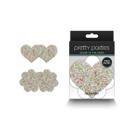 Pasties Bonitos Corazón y Flor Brilla para Todas las Ocasiones