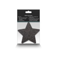 Pretty Pasties Glitter Stars Black/Gold - 2 Pair