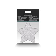 Pretty Pasties Glitter Stars Red/Silver 2 Pair