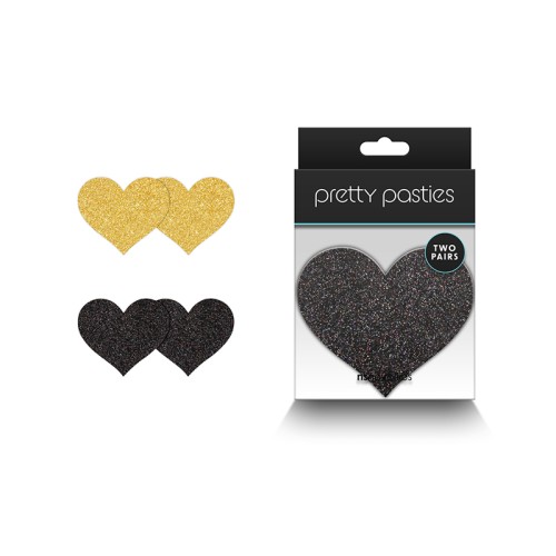 Pretty Pasties Glitter Hearts - Fun and Playful Body Decor