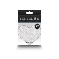 Pretty Pasties Glitter Hearts Red/Silver