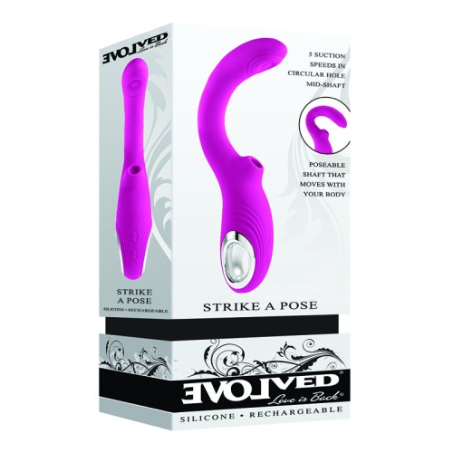 Evolved Strike A Pose Silicone Vibrator - Rechargeable & Suction