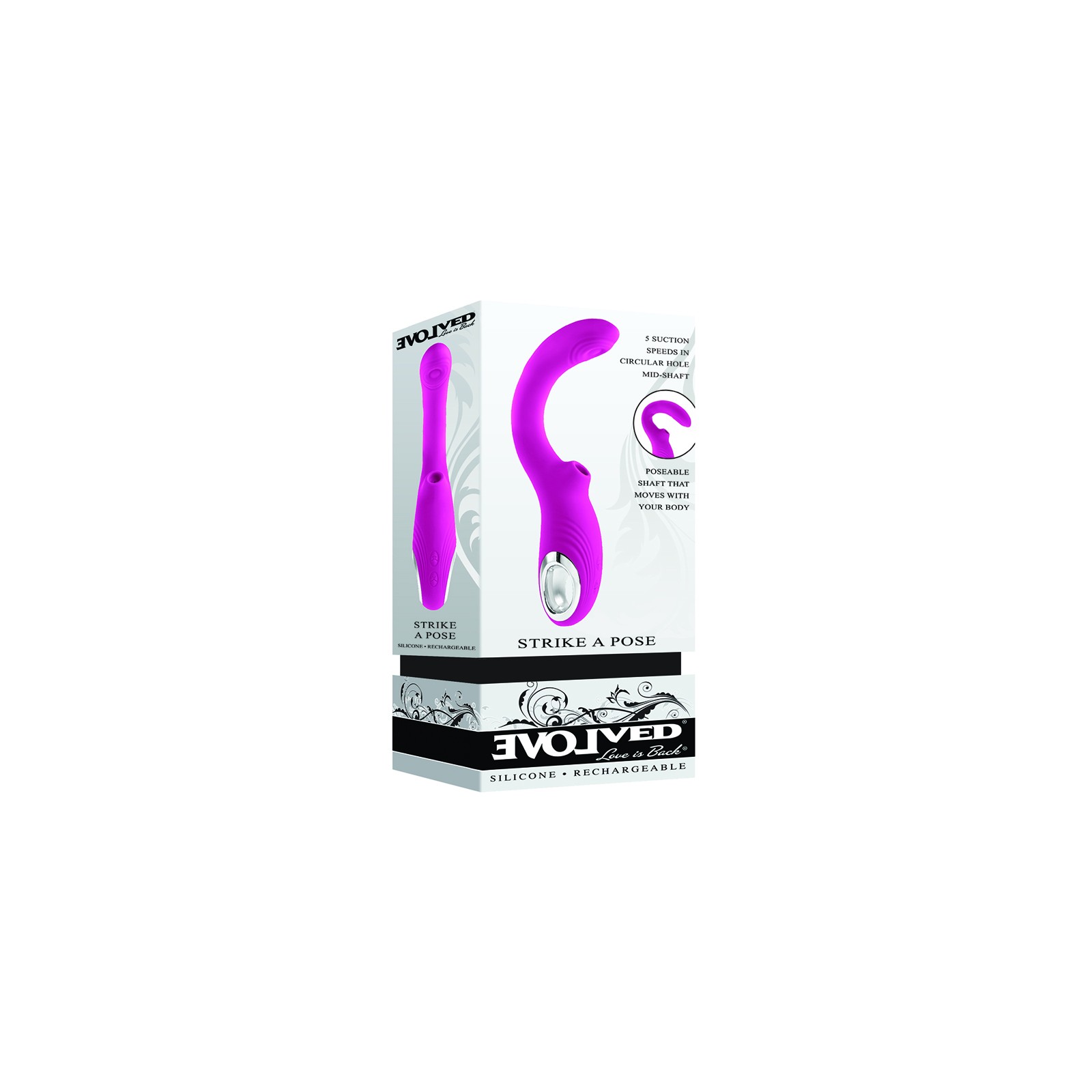 Evolved Strike A Pose Vibrador de Silicona - Recargable y con Succión