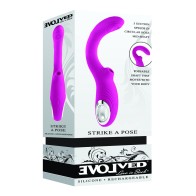 Evolved Strike A Pose Silicone Vibrator - Rechargeable & Suction