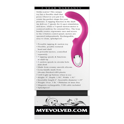 Evolved Strike A Pose Vibrador de Silicona - Recargable y con Succión