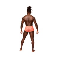 Male Power Rude Awakening Cheeky Cutout Shorts Neon Orange M