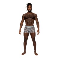 Short Trasparente Seamless Male Power Prints Optical S