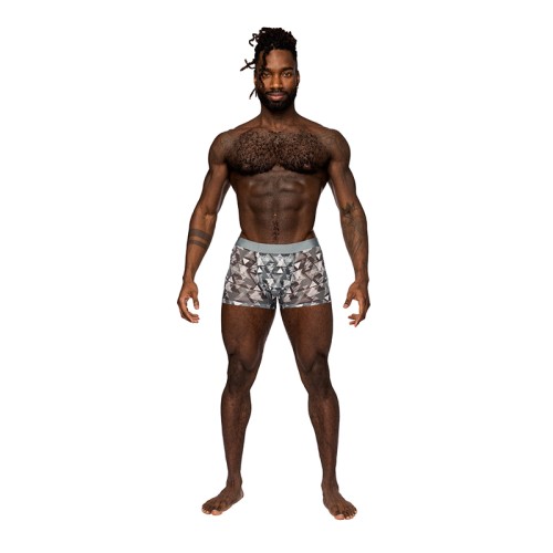 Male Power Sheer Prints Seamless Short - Opt XL